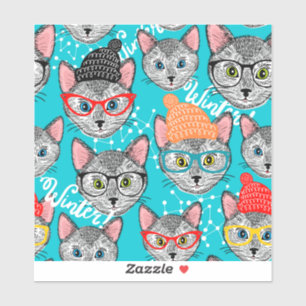 Cat in the hat sticker