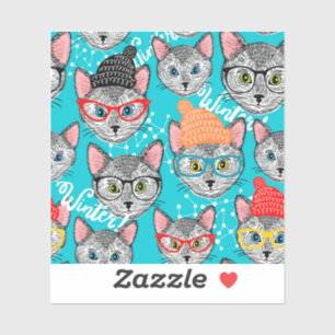 Cat in the hat sticker