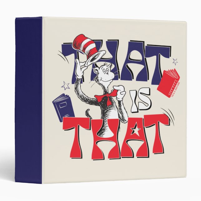 Cat In the Hat | That Is That 3 Ring Binder (Front/Spine)