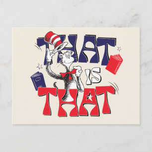 Cat In the Hat That Is That Postcard