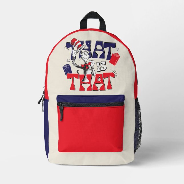 Cat In the Hat | That Is That Printed Backpack (Front)