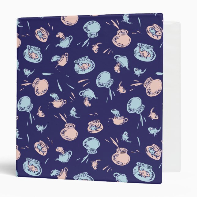 Cat In The Hat | The Fish Pattern 3 Ring Binder (Front/Inside)