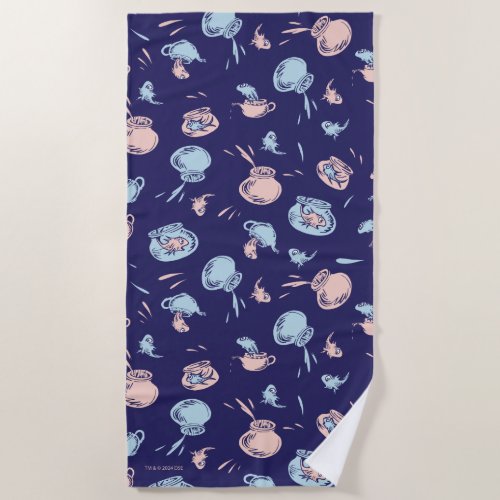 Cat In The Hat  The Fish Pattern Beach Towel