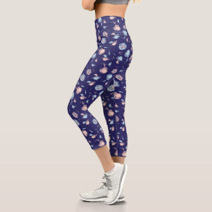 Cat In The Hat The Fish Pattern Capri Leggings