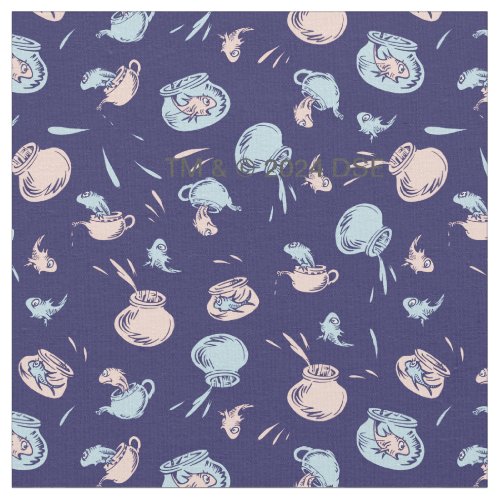 Cat In The Hat  The Fish Pattern Fabric