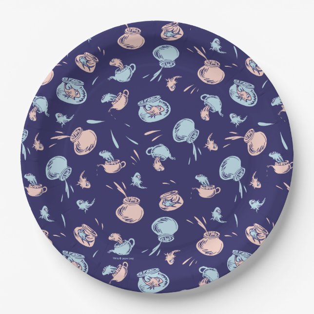 Cat In The Hat | The Fish Pattern Paper Plates (Front)