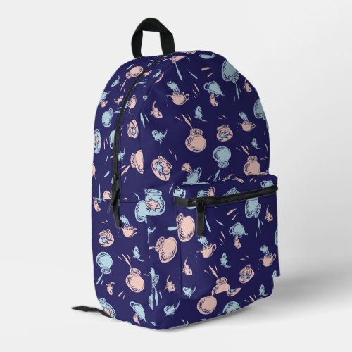 Cat In The Hat  The Fish Pattern Printed Backpack