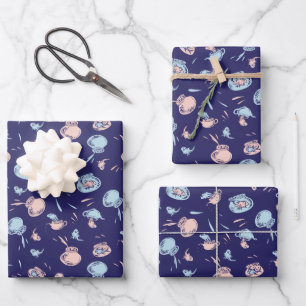 Cat In The Hat   The Fish Pattern Wrapping Paper Sheets