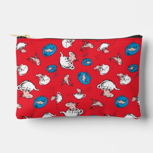 Cat In The Hat | The Fish Red Pattern Accessory Pouch (Front)