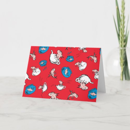 Cat In The Hat  The Fish Red Pattern Card