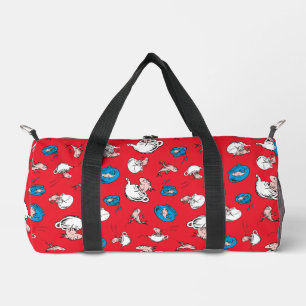 Cat In The Hat The Fish Red Pattern Duffle Bag