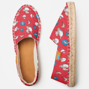 Cat In The Hat The Fish Red Pattern Espadrilles