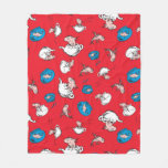 Cat In The Hat | The Fish Red Pattern Fleece Blanket