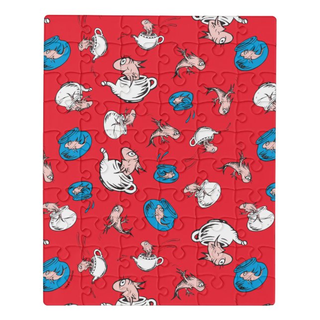 Cat In The Hat | The Fish Red Pattern Jigsaw Puzzle (Puzzle Vertical)