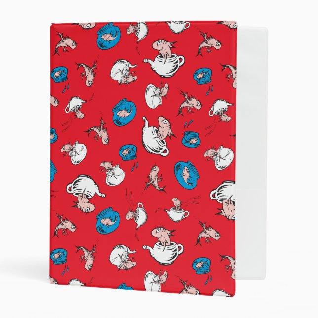 Cat In The Hat | The Fish Red Pattern Mini Binder (Front/Inside)