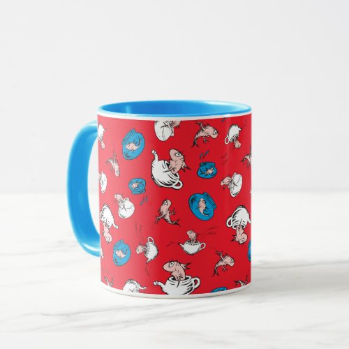 Cat In The Hat  The Fish Red Pattern Mug