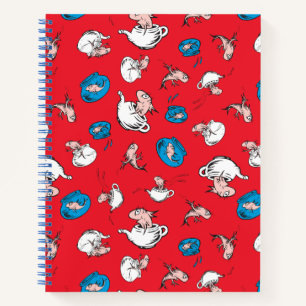 Cat In The Hat The Fish Red Pattern Notebook