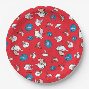 Cat In The Hat   The Fish Red Pattern Paper Plates