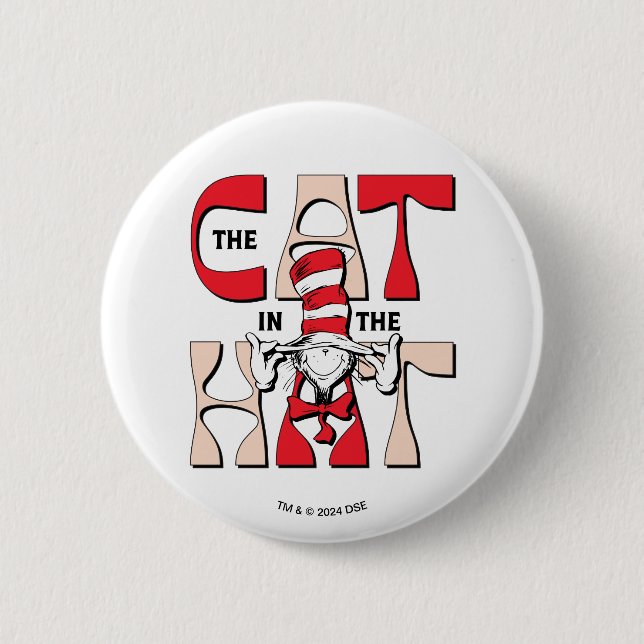 Cat In the Hat | The Silly Cat In The Hat Button (Front)
