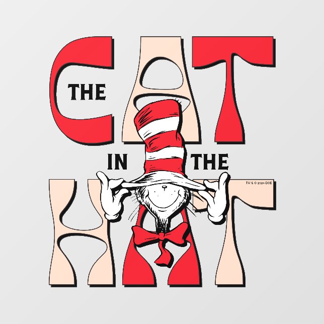 Cat In the Hat | The Silly Cat In The Hat Wall Decal (Front)