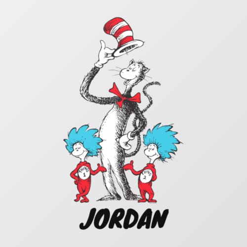 Cat in the Hat Thing 1  Thing 2  Add Your Name Wall Decal
