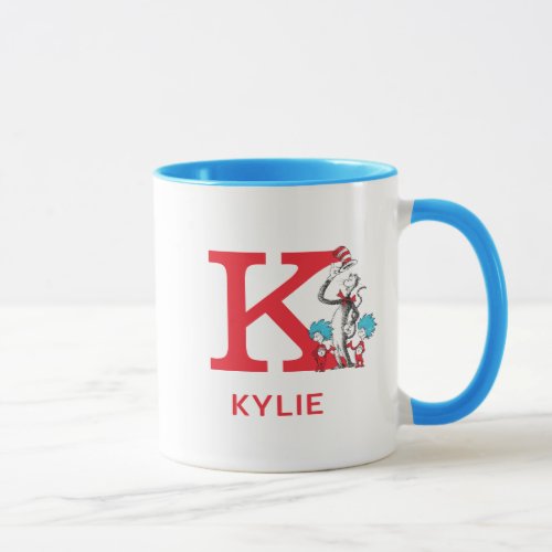 Cat in the Hat Thing One Name  Monogram K Mug