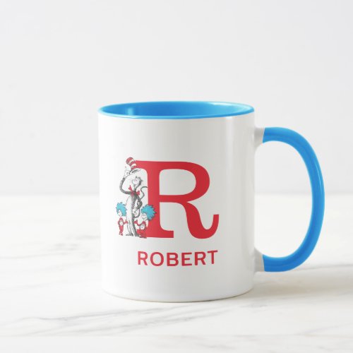 Cat in the Hat Thing One Name  Monogram R Mug