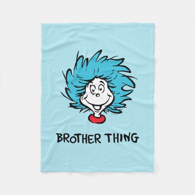 Cat in the Hat Thing One Thing Two Brother Thing Fleece Blanket (Front)