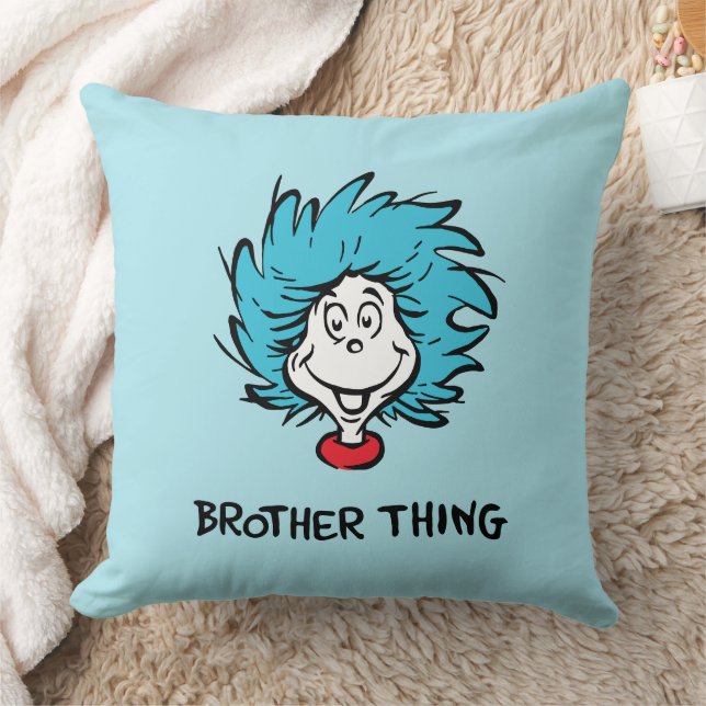 Cat in the Hat Thing One Thing Two Brother Thing Throw Pillow (Blanket)