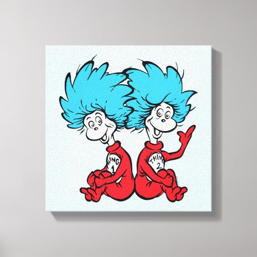 Cat in the Hat Thing One  Thing Two Canvas Print