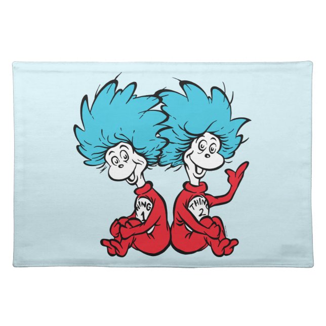 Cat in the Hat Thing One & Thing Two Cloth Placemat (Front)