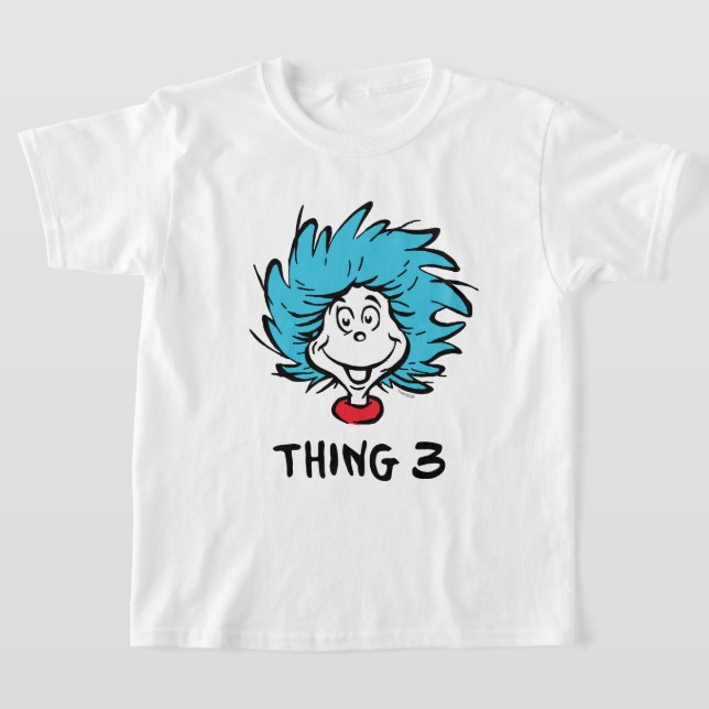 Cat in the Hat Thing One Thing Two - Custom Thing T-Shirt (Laydown)