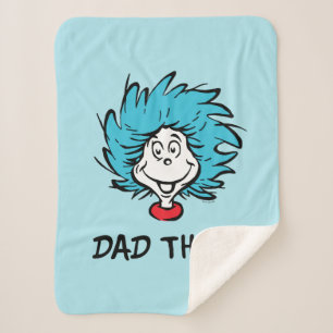 Cat in the Hat Thing One Thing Two - Dad Thing Sherpa Blanket