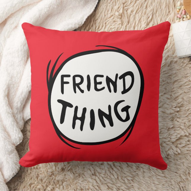 Cat in the Hat Thing One Thing Two - Friend Thing Throw Pillow (Blanket)