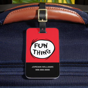 Cat in the Hat Thing One Thing Two - Fun Thing Luggage Tag