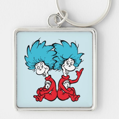 Cat in the Hat Thing One  Thing Two Keychain