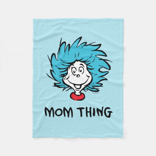 Cat in the Hat | Thing One Thing Two - Mom Thing Fleece Blanket (Front)