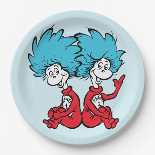 Cat in the Hat Thing One  Thing Two Paper Plates