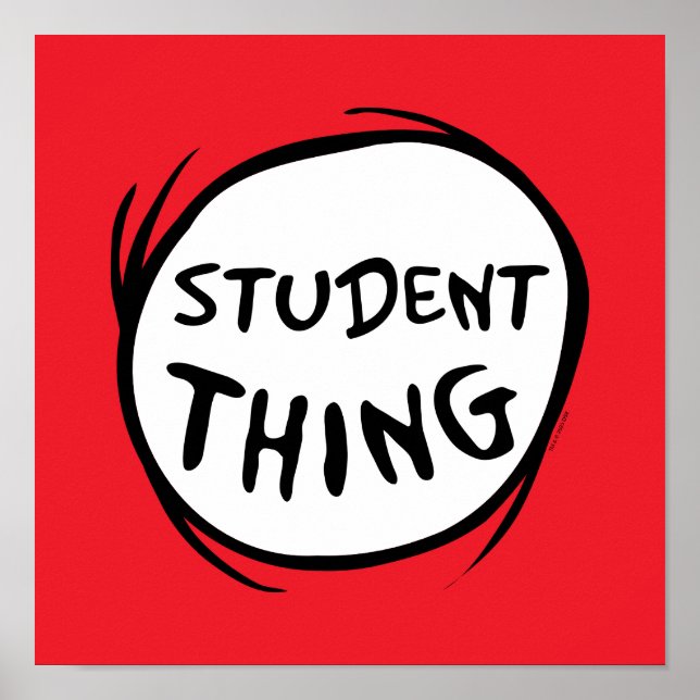Cat in the Hat Thing One Thing Two Student Thing Poster (Front)