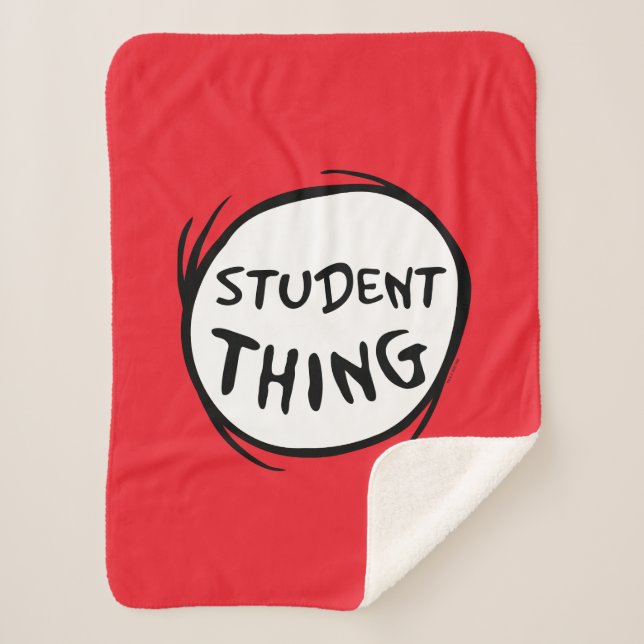 Cat in the Hat Thing One Thing Two Student Thing Sherpa Blanket (Front)