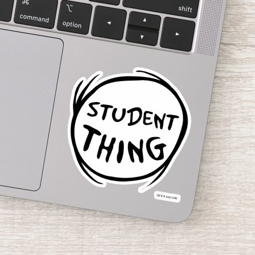 Cat in the Hat Thing One Thing Two Student Thing Sticker