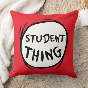 Cat in the Hat Thing One Thing Two Student Thing Throw Pillow