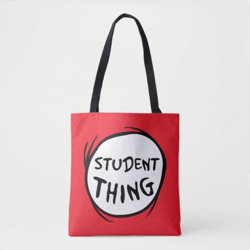 Cat in the Hat Thing One Thing Two Student Thing Tote Bag