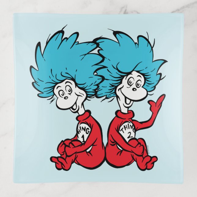 Cat in the Hat Thing One & Thing Two Trinket Tray (Front)