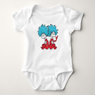 Cat in the Hat Thing One & Thing Two Vintage Baby Bodysuit