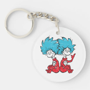 Cat in the Hat Thing One & Thing Two Vintage Keychain