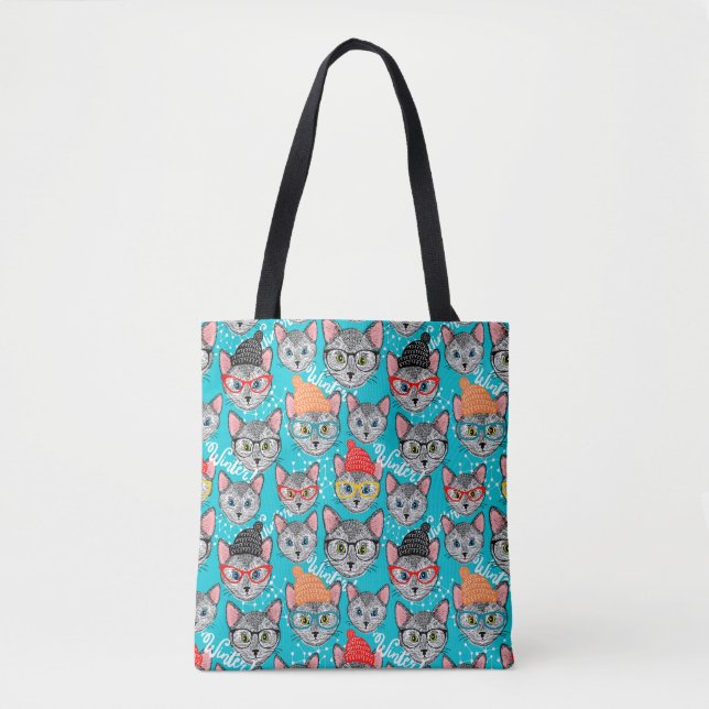 Cat in the hat tote bag (Front)