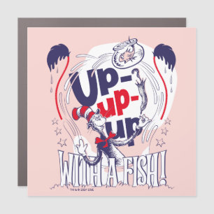 Cat In the Hat   Up-Up-Up With A Fish Car Magnet