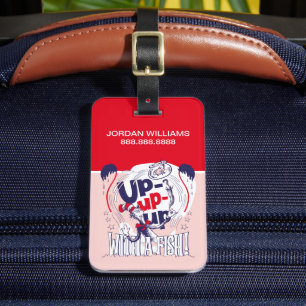 Cat In the Hat Up-Up-Up With A Fish Luggage Tag