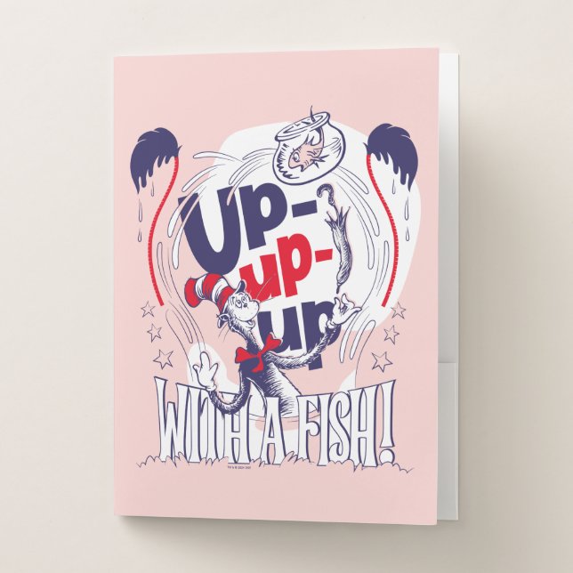 Cat In the Hat | Up-Up-Up With A Fish Pocket Folder (Front)